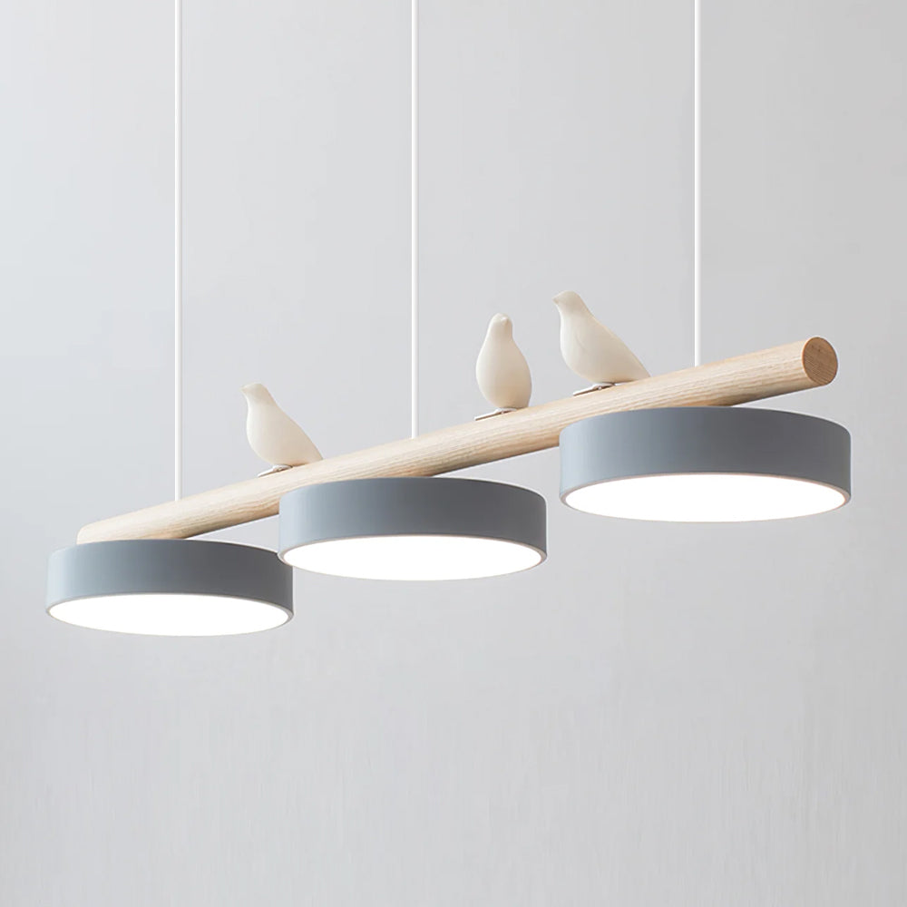 Pendelleuchte mit Vogel LED | Verstellbarer Vogel in 6 Farben | Warmweiß oder Dimmbar | Weißes oder Schwarzes Kabel