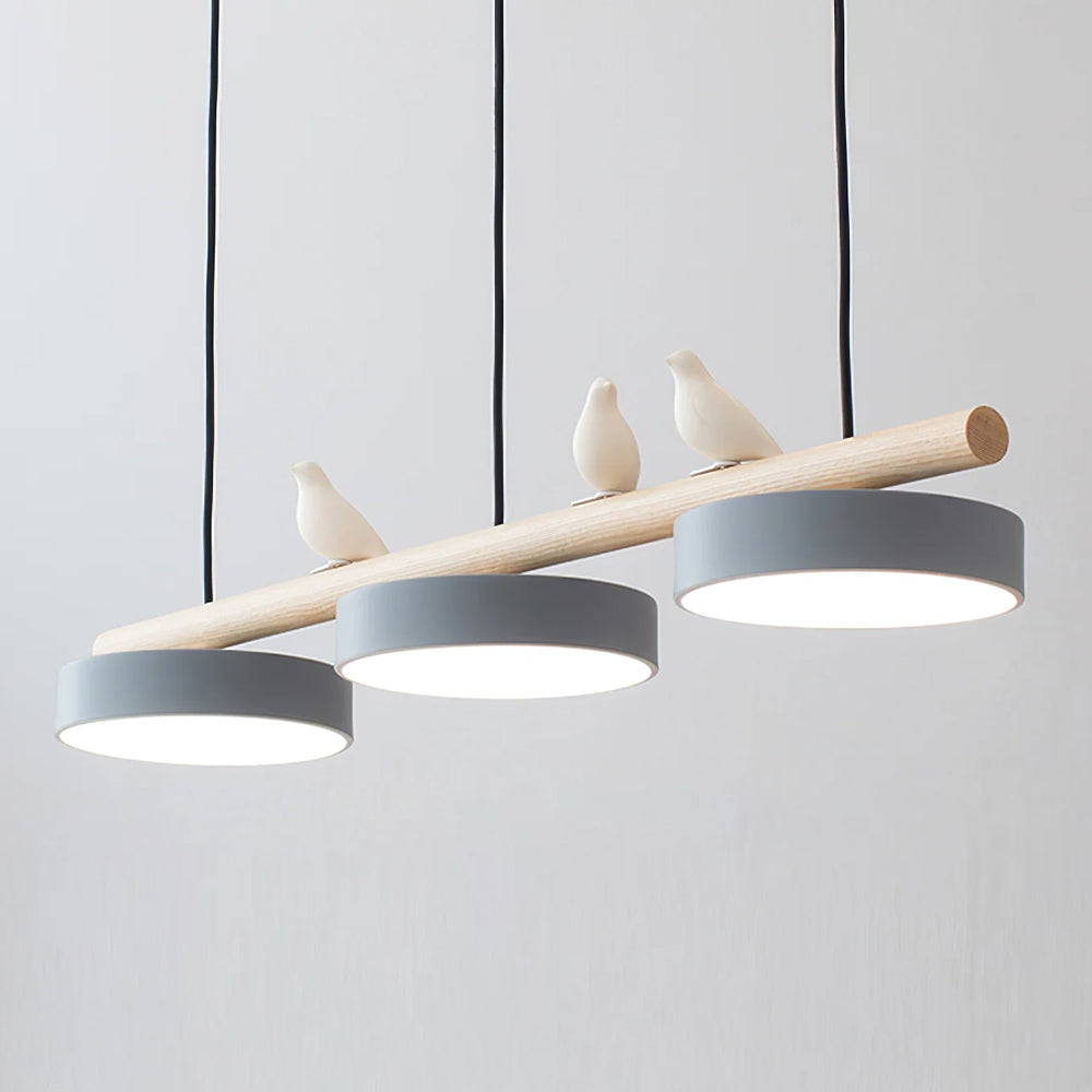 Pendelleuchte mit Vogel LED | Verstellbarer Vogel in 6 Farben | Warmweiß oder Dimmbar | Weißes oder Schwarzes Kabel