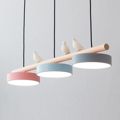 Pendelleuchte mit Vogel LED | Verstellbarer Vogel in 6 Farben | Warmweiß oder Dimmbar | Weißes oder Schwarzes Kabel