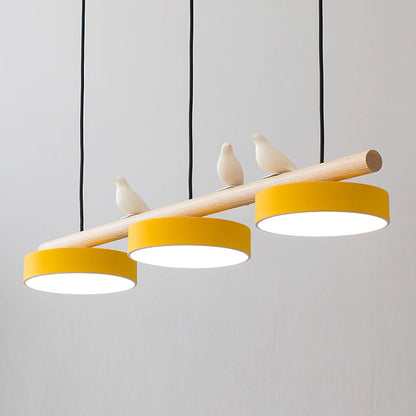 Pendelleuchte mit Vogel LED | Verstellbarer Vogel in 6 Farben | Warmweiß oder Dimmbar | Weißes oder Schwarzes Kabel