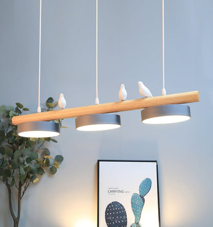 Pendelleuchte mit Vogel LED | Verstellbarer Vogel in 6 Farben | Warmweiß oder Dimmbar | Weißes oder Schwarzes Kabel