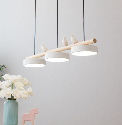 Pendelleuchte mit Vogel LED | Verstellbarer Vogel in 6 Farben | Warmweiß oder Dimmbar | Weißes oder Schwarzes Kabel