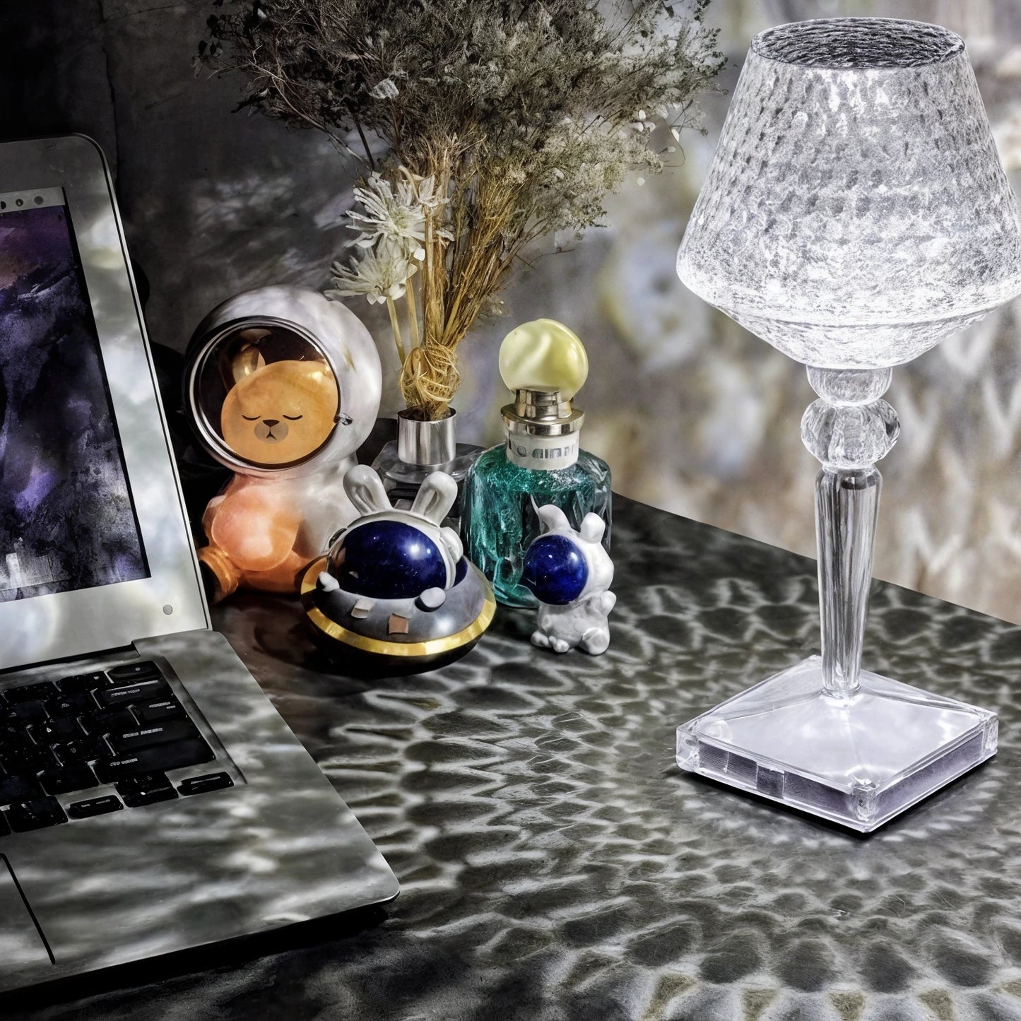 Sparkle Liten Bordslampa - Elegant LED Bordslampa Med Varm Belysning För Inomhusbruk - 2