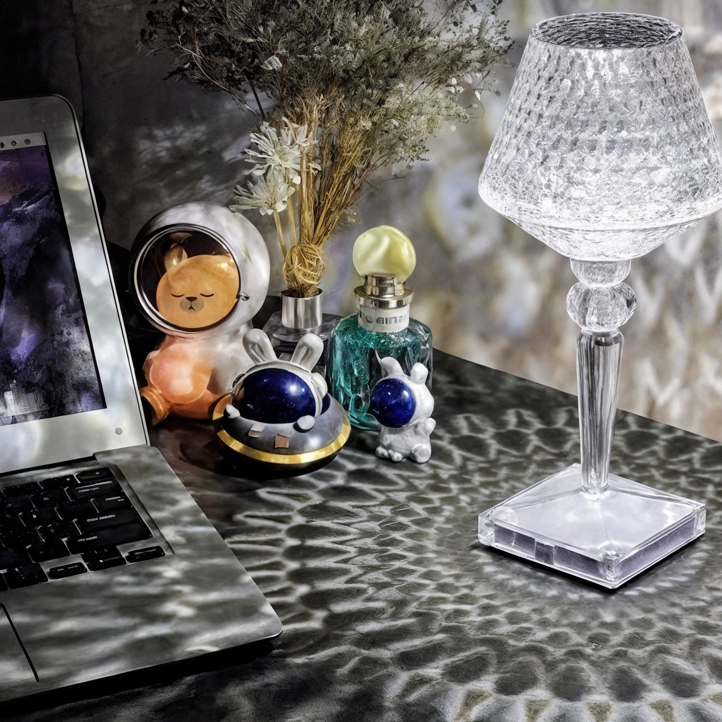 Sparkle Liten Bordslampa - Elegant LED Bordslampa Med Varm Belysning För Inomhusbruk - 2