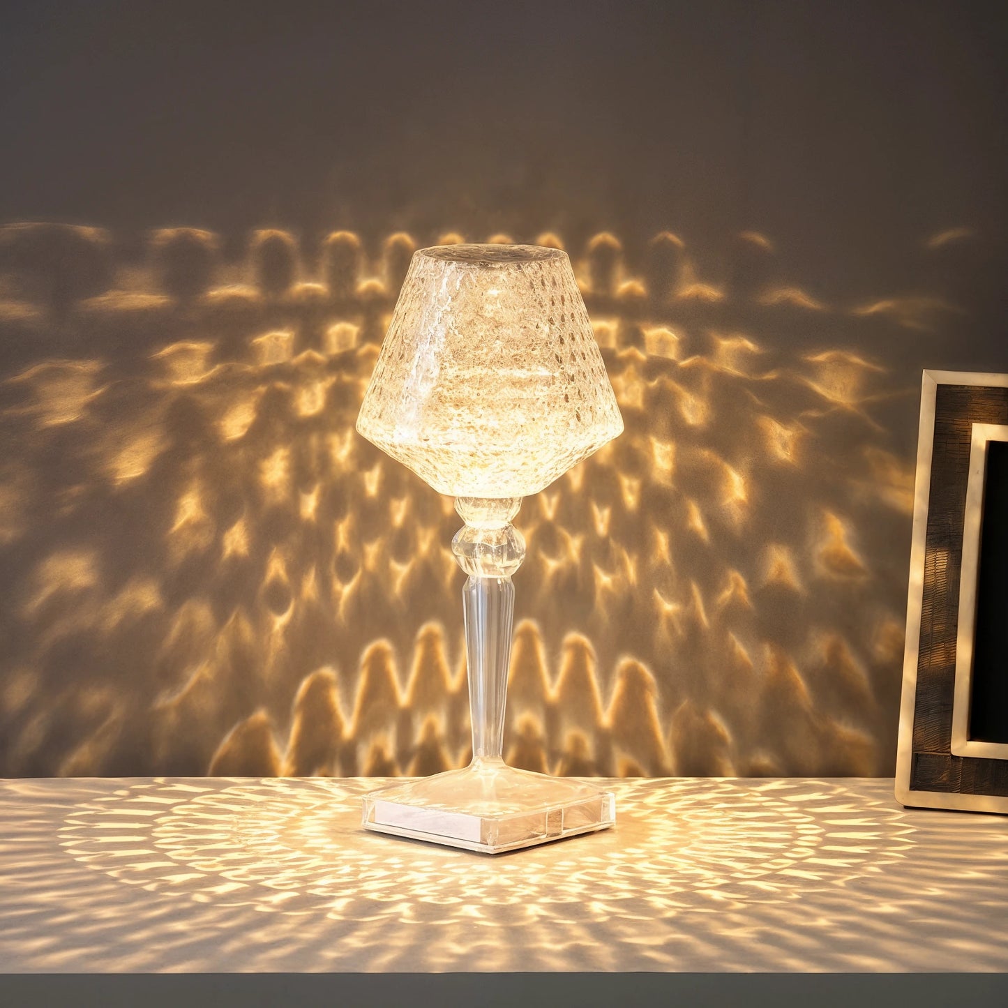 Sparkle Liten Bordslampa - Elegant LED Bordslampa Med Varm Belysning För Inomhusbruk - 3