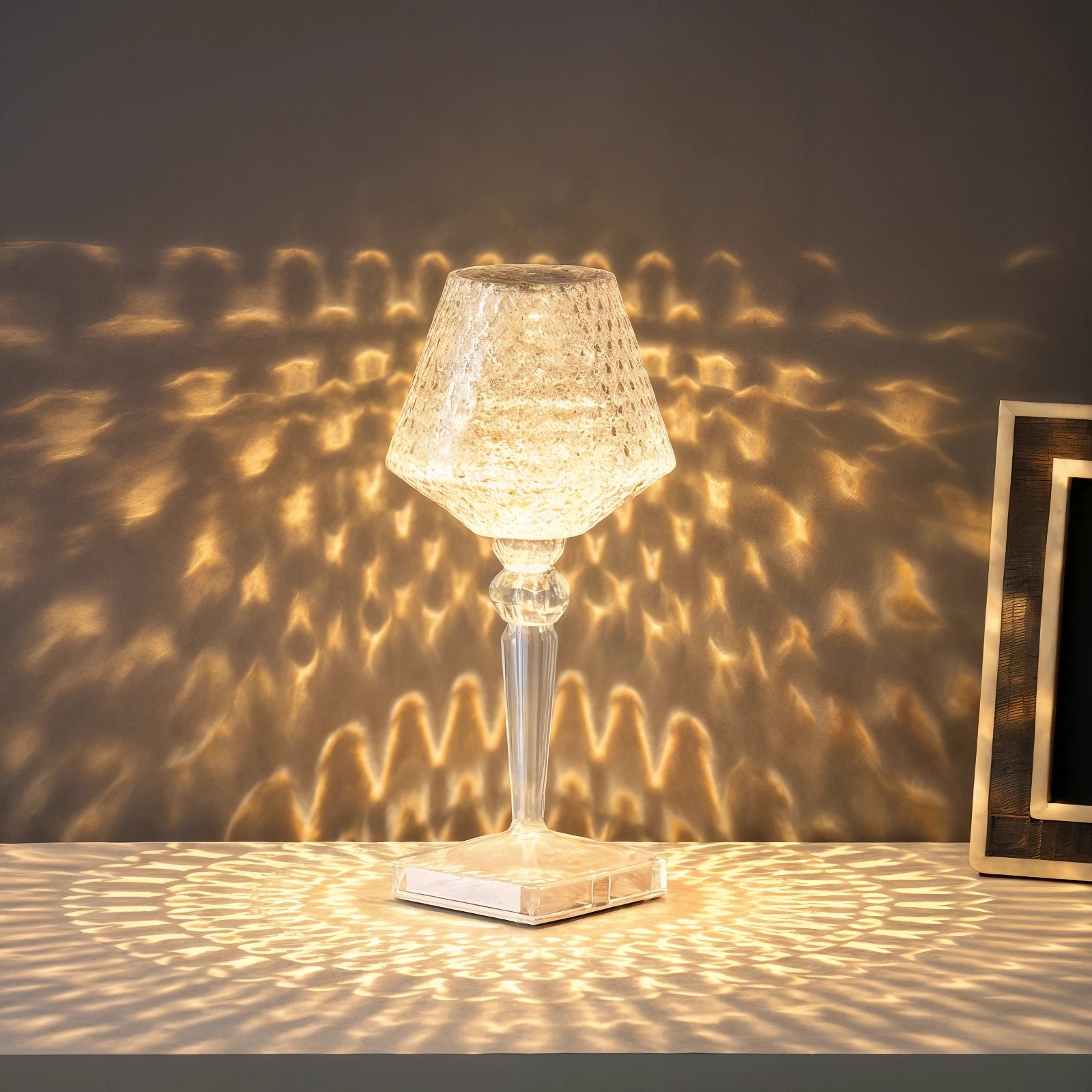 Sparkle Liten Bordslampa - Elegant LED Bordslampa Med Varm Belysning För Inomhusbruk - 3
