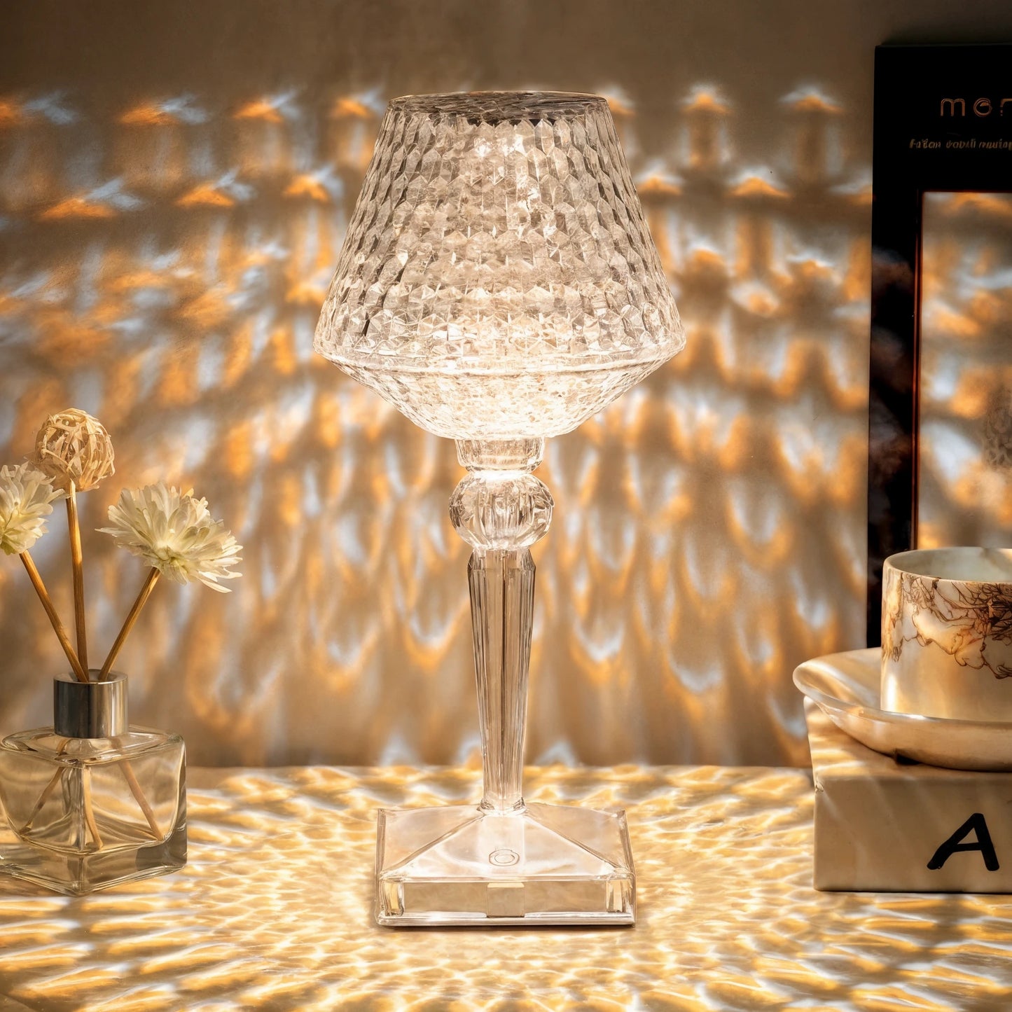 Sparkle Liten Bordslampa - Elegant LED Bordslampa Med Varm Belysning För Inomhusbruk - 6