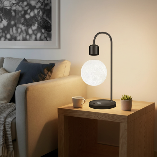 Svävande Måne LED Bordslampa - Elegant Inomhus Bordslampa Med Mjuk Ljus Atmosfär - 1