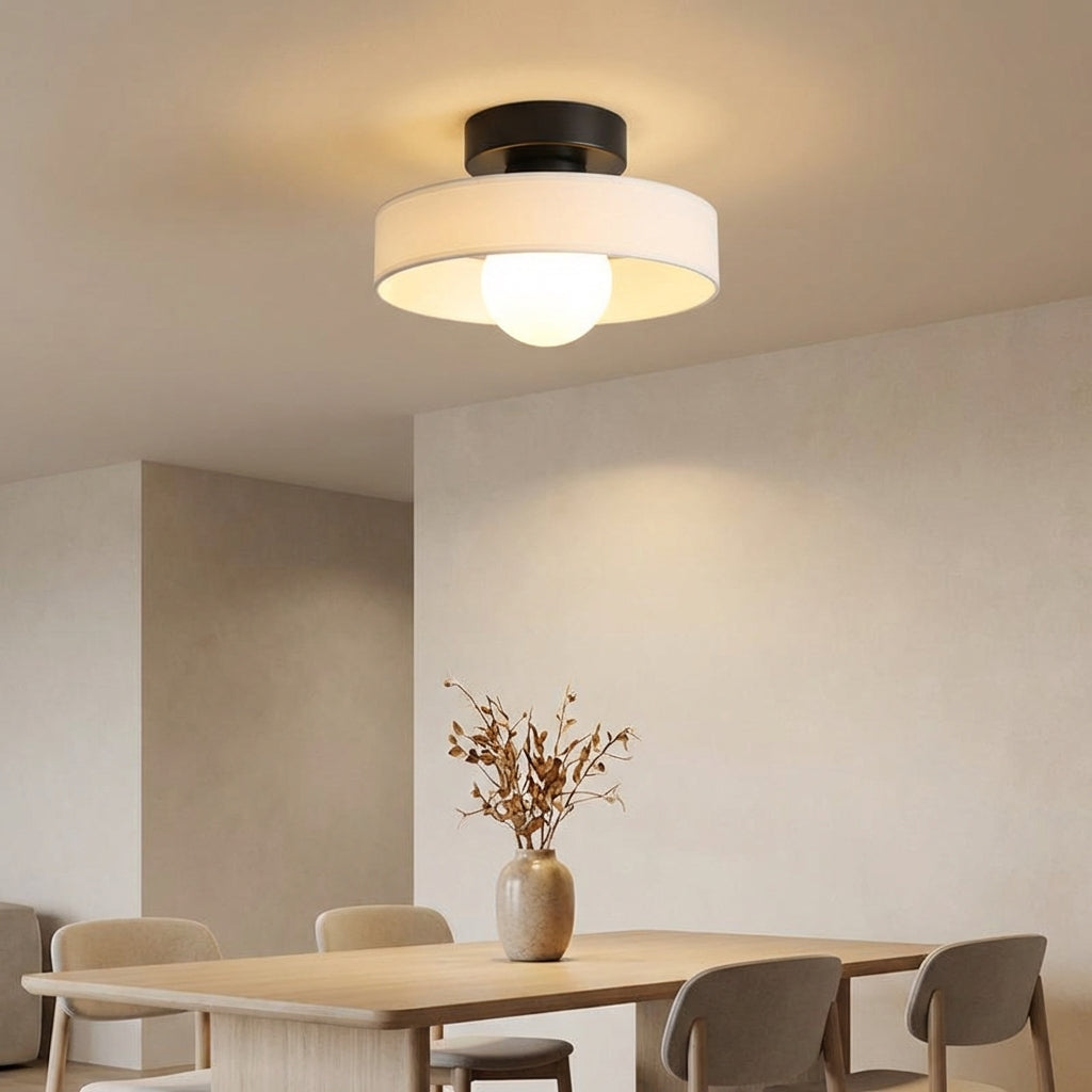 Taklampa i Glas och Mässing | Bauhaus-inspirerad design | G9-sockel
