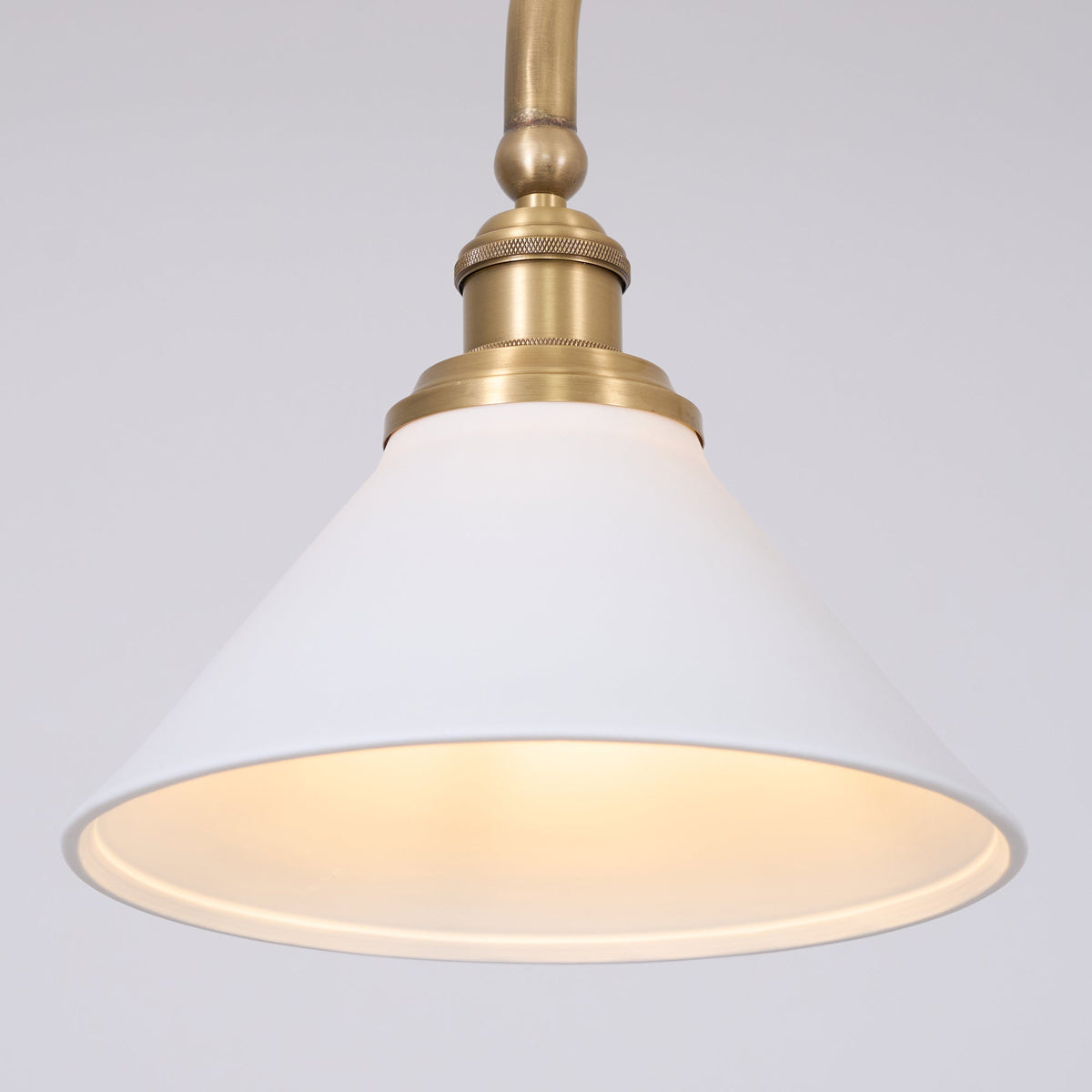 Pendellampa i Retrostil med 2 Skärmar | Aluminium eller Keramik | L 102 cm | För Köksö och Matbord