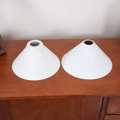 Pendellampa i Retrostil med 2 Skärmar | Aluminium eller Keramik | L 102 cm | För Köksö och Matbord