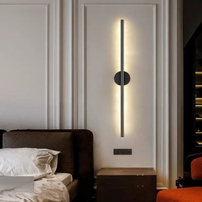 Vägglampa i Aluminium | Integrerad LED-stav | Minimalistisk design