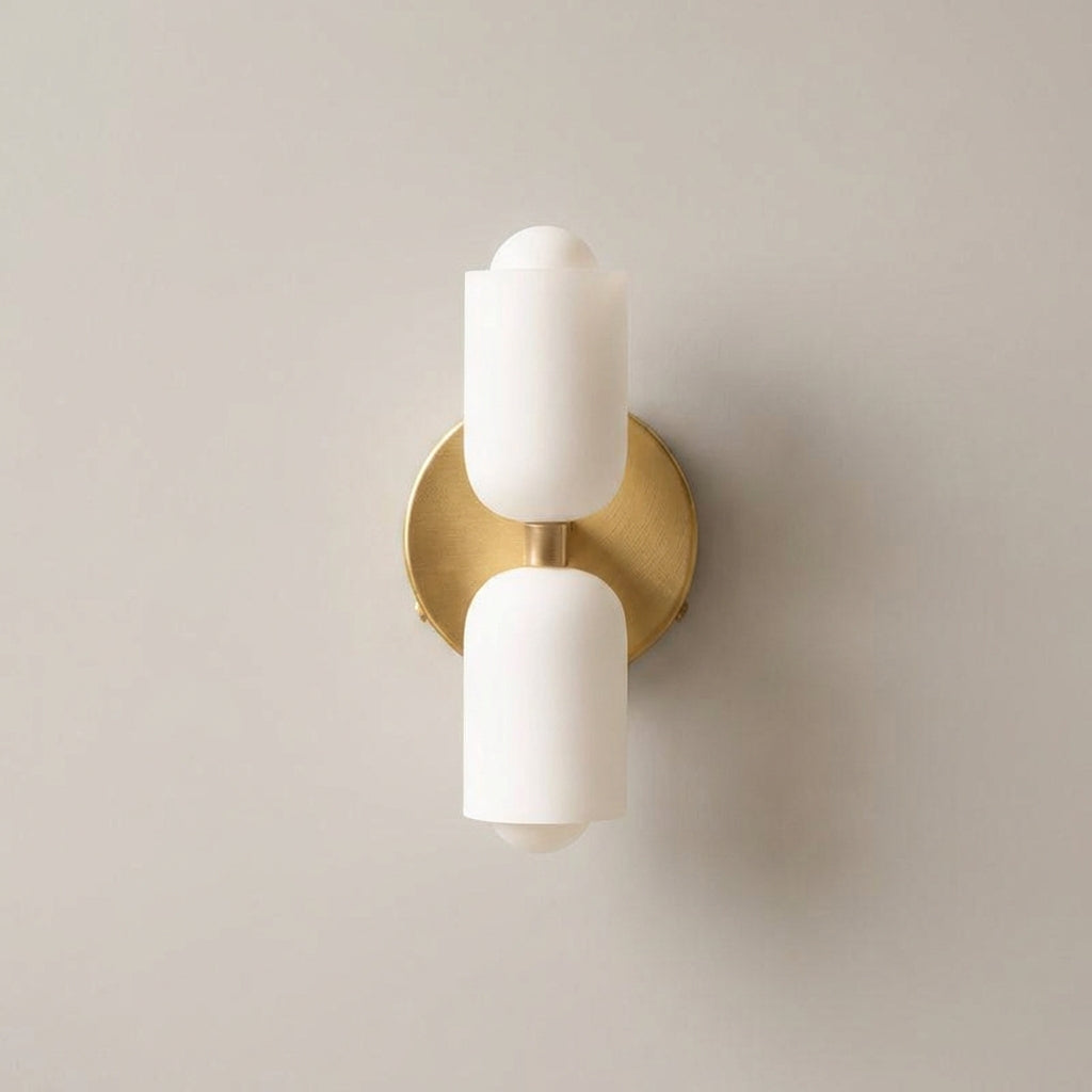 Vägglampa i Glas och Metall | Dubbel Upp-och-ned-ljussättning | Nordisk design