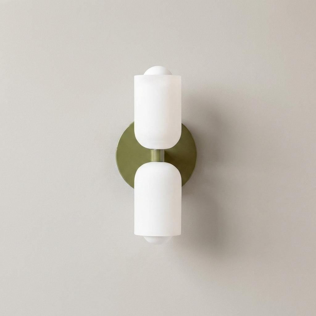 Vägglampa i Glas och Metall | Dubbel Upp-och-ned-ljussättning | Nordisk design