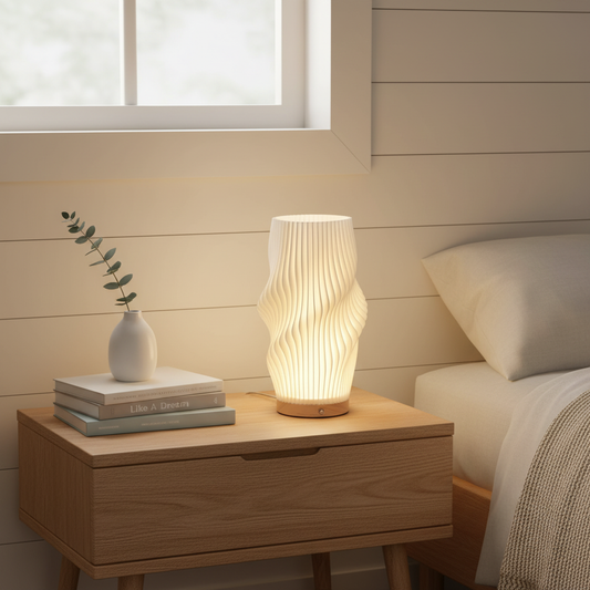 Velo Bordslampa LED - Skulptural Design för Vardagsrum och Skrivbord, Varm Belysning, Inomhus Användning - 1