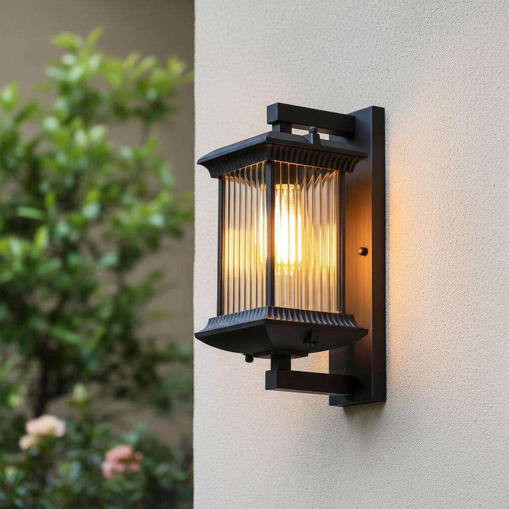 Veyra | Utomhus Vägglampa i Glas och Aluminium