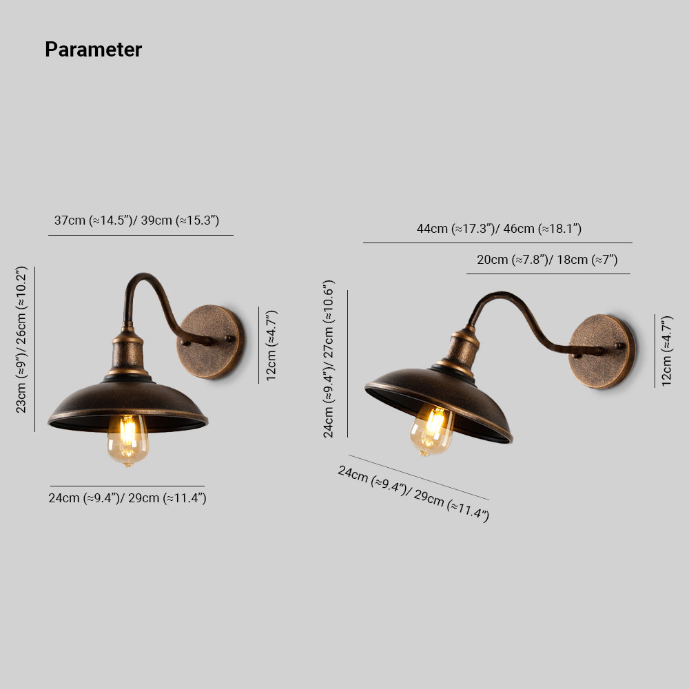 Vintera | Charmig Robust Vägglampa Mässing för Utomhusbruk 3