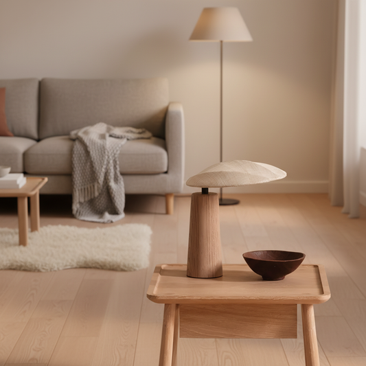 Wabi-sabi LED Bordslampa – Stilren Design, Varm Ljusstämning, Inomhus 0