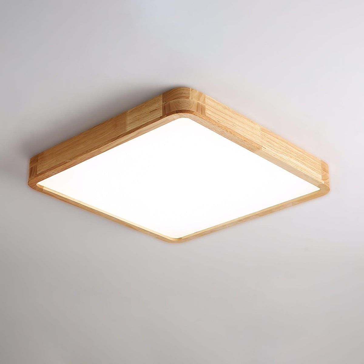 Taklampa i Trä och Akryl | Rund, Fyrkantig eller Rektangulär | Varmvit, Kallvit eller Dimbar LED | 30–80 cm
