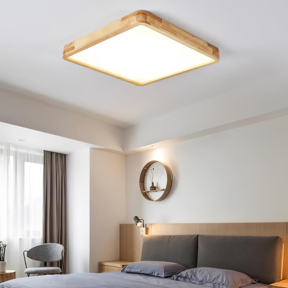 Taklampa i Trä och Akryl | Rund, Fyrkantig eller Rektangulär | Varmvit, Kallvit eller Dimbar LED | 30–80 cm