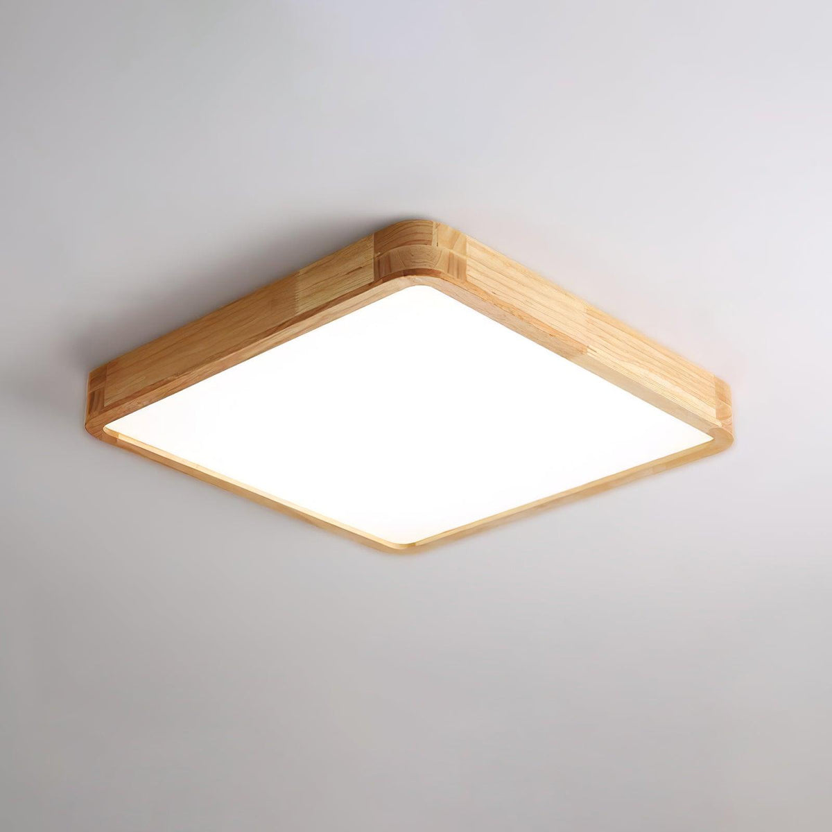 Taklampa i Trä och Akryl | Rund, Fyrkantig eller Rektangulär | Varmvit, Kallvit eller Dimbar LED | 30–80 cm