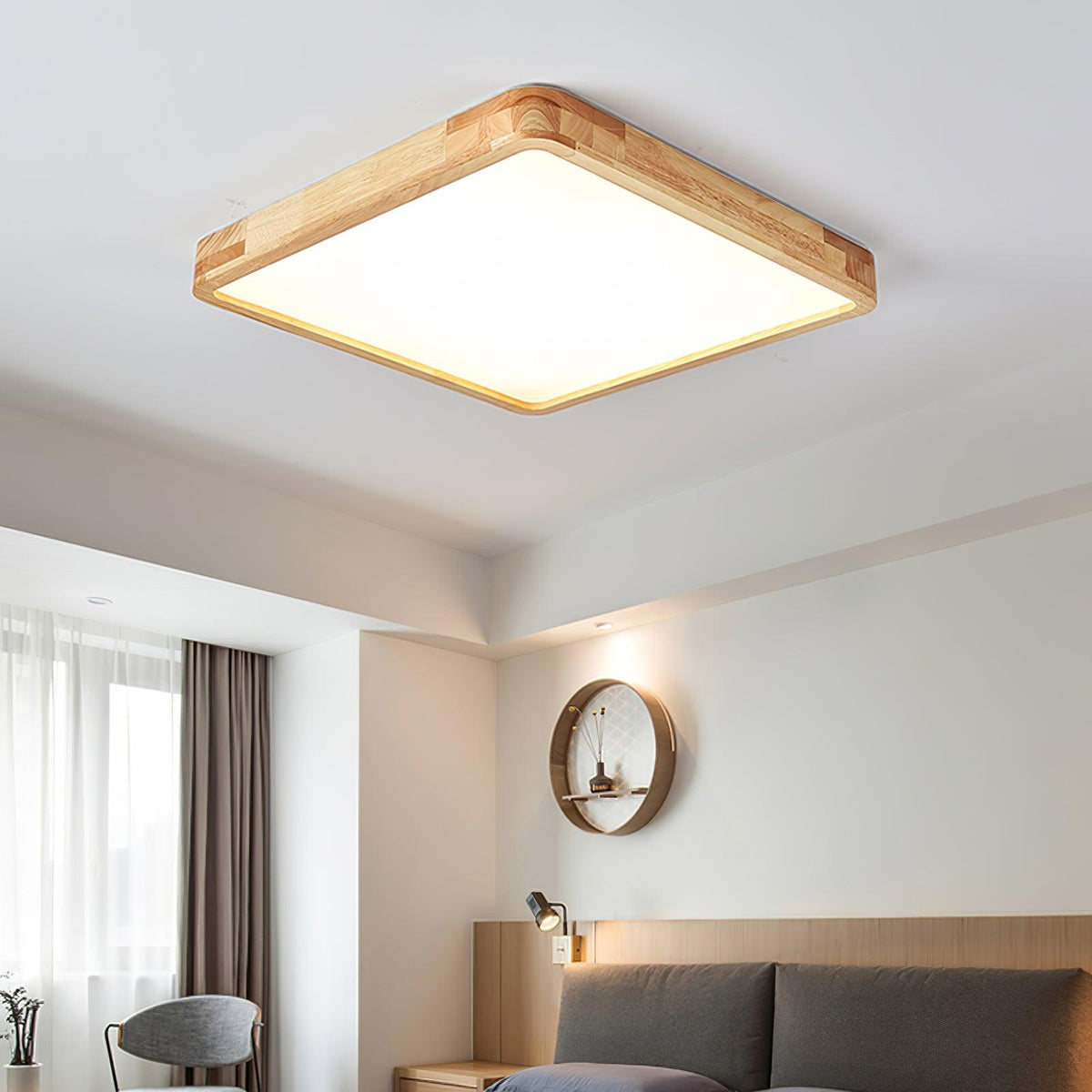 Taklampa i Trä och Akryl | Rund, Fyrkantig eller Rektangulär | Varmvit, Kallvit eller Dimbar LED | 30–80 cm