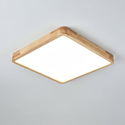 Taklampa i Trä och Akryl | Rund, Fyrkantig eller Rektangulär | Varmvit, Kallvit eller Dimbar LED | 30–80 cm