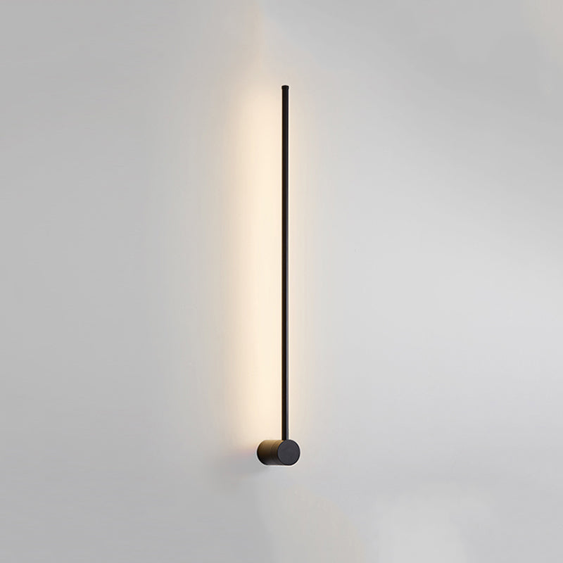 Vägglampa LED Linjär för Inomhus | Svart Metall | Varmvitt Ljus | 60 eller 90 cm