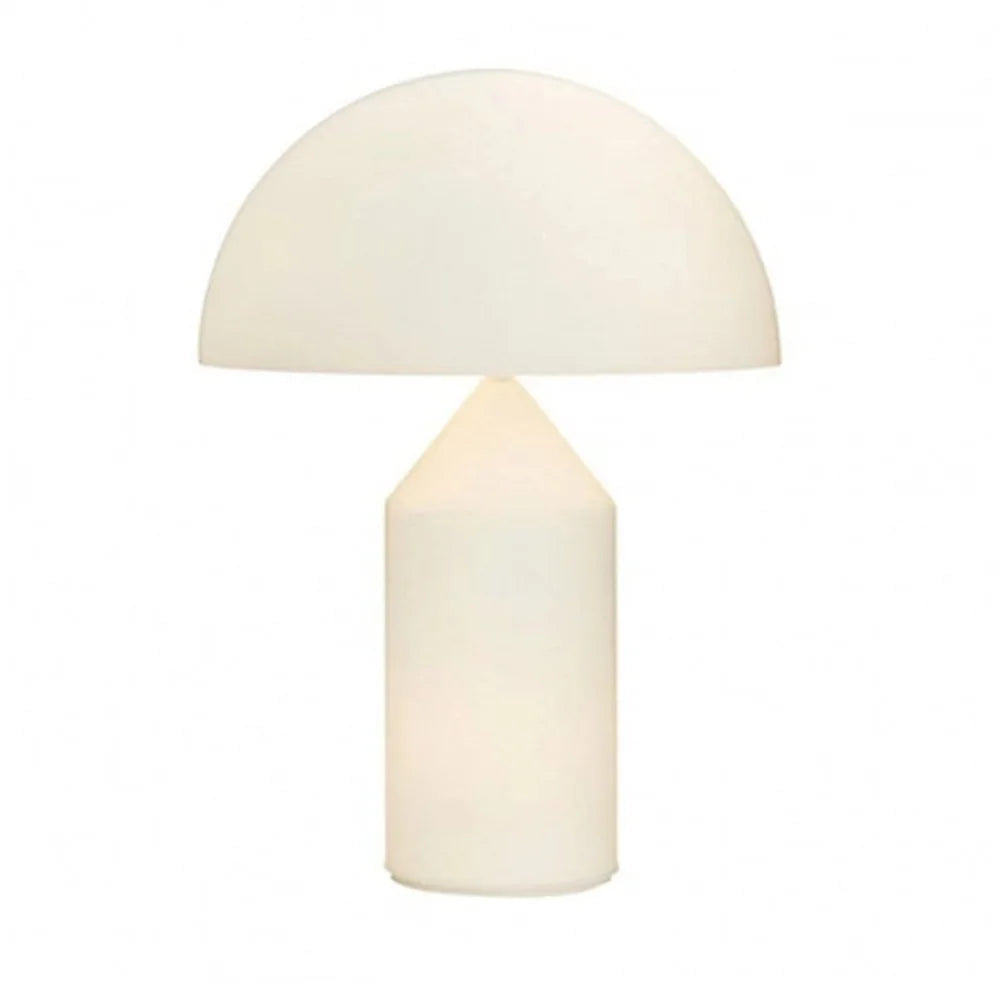 Pilz-Tischlampe aus Metall & Glas | Dimmbar mit E14 & G9 | Gold, Grün & Opalglas | Schlafzimmer & Wohnzimmer