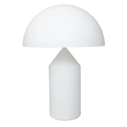 Pilz-Tischlampe aus Metall & Glas | Dimmbar mit E14 & G9 | Gold, Grün & Opalglas | Schlafzimmer & Wohnzimmer