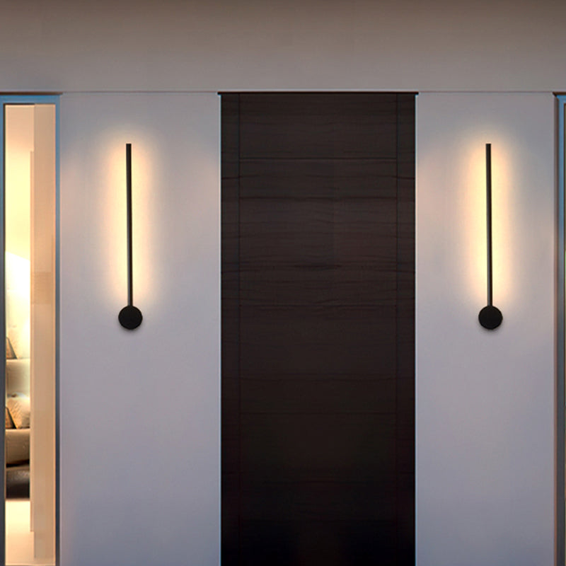 Vägglampa LED Linjär för Inomhus | Svart Metall | Varmvitt Ljus | 60 eller 90 cm