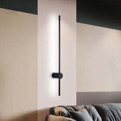 Wandleuchte LED Linear aus Schwarzem Metall und Acryl | 55–120 cm | Warmweiß oder Kaltweiß | Für Schlafzimmer und Arbeitszimmer