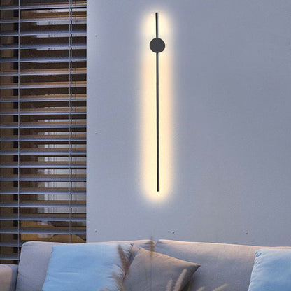 Vägglampa LED Linjär för Inomhus | Svart Metall | Varmvitt Ljus | 60 eller 90 cm