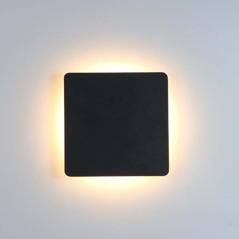 Außenwandleuchte LED | Rund oder Eckig aus Weißem oder Schwarzem Metall | IP65 | Mit oder Ohne Bewegungssensor