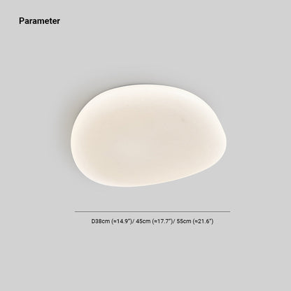 Taklampa LED i Vit Akryl | Kiselstensform | Varmvit, Dagsljusvit eller 3 Ljusfärger | Ø 38–55 cm