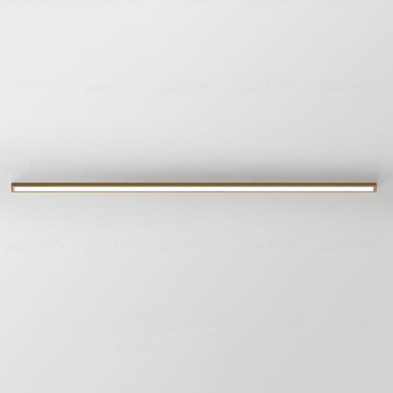 Deckenleuchte LED linear aus Holz und Acryl | Dunkles Holz oder Naturholz | 60–180 cm | 3 Lichtfarben