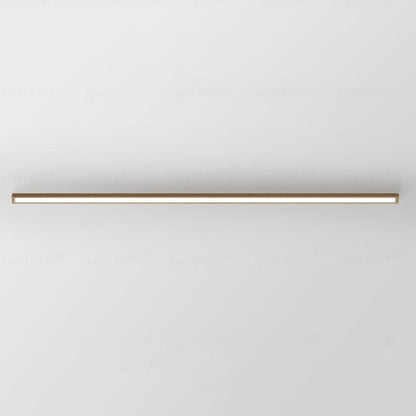 Deckenleuchte LED linear aus Holz und Acryl | Dunkles Holz oder Naturholz | 60–180 cm | 3 Lichtfarben