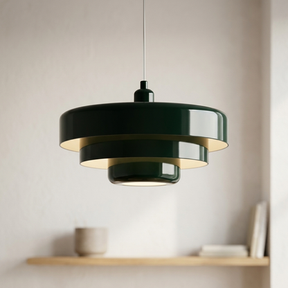 Pendellampa Skivdesign i Metall | Dekorativ Skärm i Macaron-Färger | E27 3000K Varmt Ljus | Vardagsrum