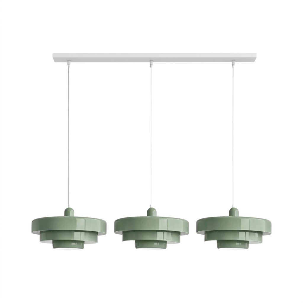 Pendellampa Skivdesign i Metall | Dekorativ Skärm i Macaron-Färger | E27 3000K Varmt Ljus | Vardagsrum