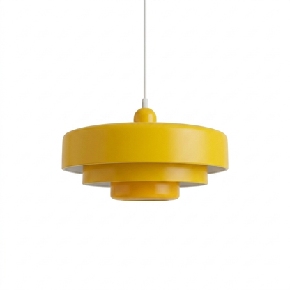 Pendellampa Skivdesign i Metall | Dekorativ Skärm i Macaron-Färger | E27 3000K Varmt Ljus | Vardagsrum
