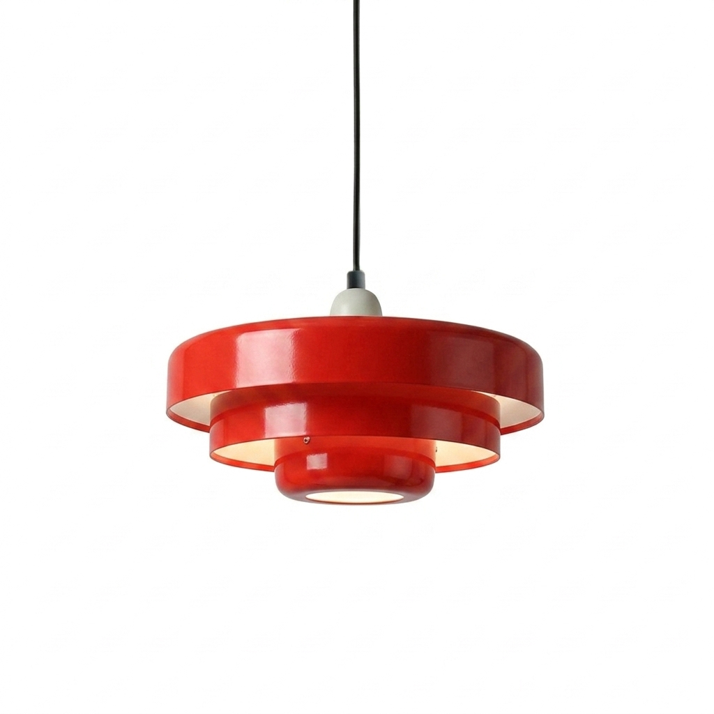Pendellampa Skivdesign i Metall | Dekorativ Skärm i Macaron-Färger | E27 3000K Varmt Ljus | Vardagsrum