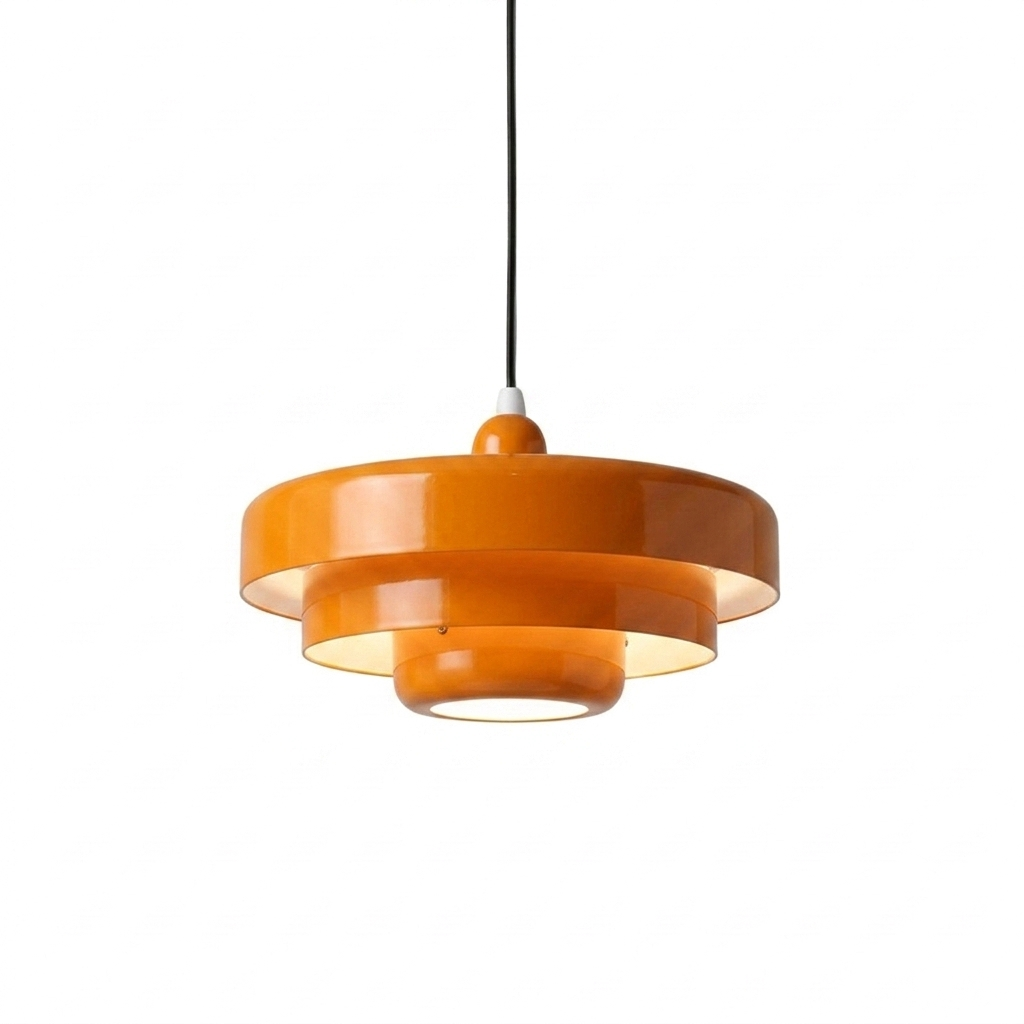 Pendellampa Skivdesign i Metall | Dekorativ Skärm i Macaron-Färger | E27 3000K Varmt Ljus | Vardagsrum