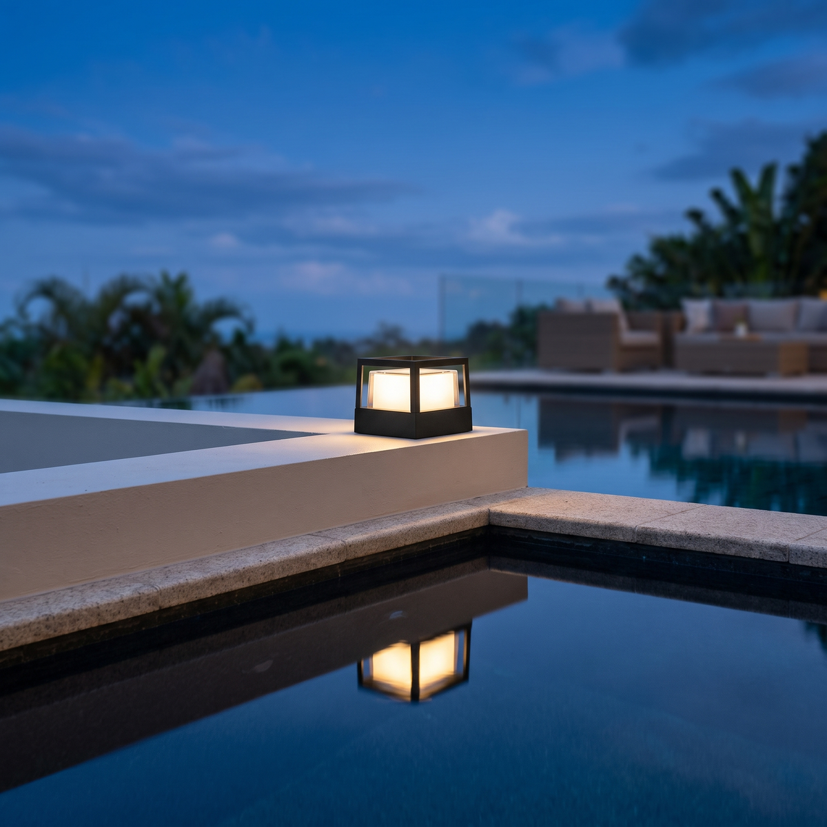 Marklampa Utomhus Cylinder LED | Industriell Aluminium Vattentät | Gräsmatta & Gång | Svart