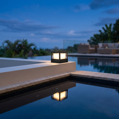Marklampa Utomhus Cylinder LED | Industriell Aluminium Vattentät | Gräsmatta & Gång | Svart