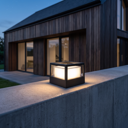 Marklampa Utomhus Cylinder LED | Industriell Aluminium Vattentät | Gräsmatta & Gång | Svart