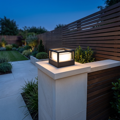 Marklampa Utomhus Cylinder LED | Industriell Aluminium Vattentät | Gräsmatta & Gång | Svart