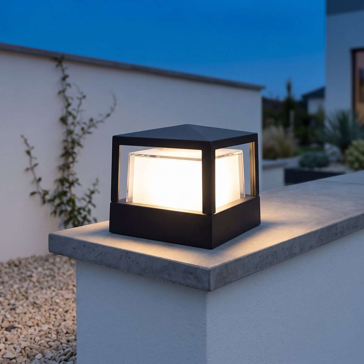 Marklampa Utomhus Cylinder LED | Industriell Aluminium Vattentät | Gräsmatta & Gång | Svart