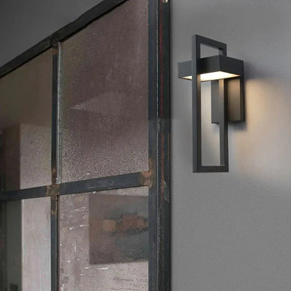 Skandinavische LED-Außenwandleuchte | Geometrisches Aluminium, 12 W | Wasserdicht | Warmweiß & Kaltweiß