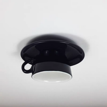 Deckenleuchte Keramik | Kaffeetassenform in 12 Farben | Aufbauleuchte mit LED | Wohnzimmer und Schlafzimmer
