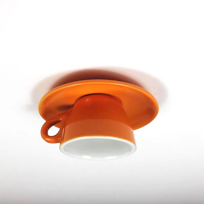 Deckenleuchte Keramik | Kaffeetassenform in 12 Farben | Aufbauleuchte mit LED | Wohnzimmer und Schlafzimmer